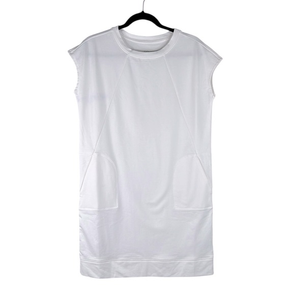 Zuda White Casual Sleeveless Sporty Shirt Dress with Pockets Size XXS - Picture 1 of 7